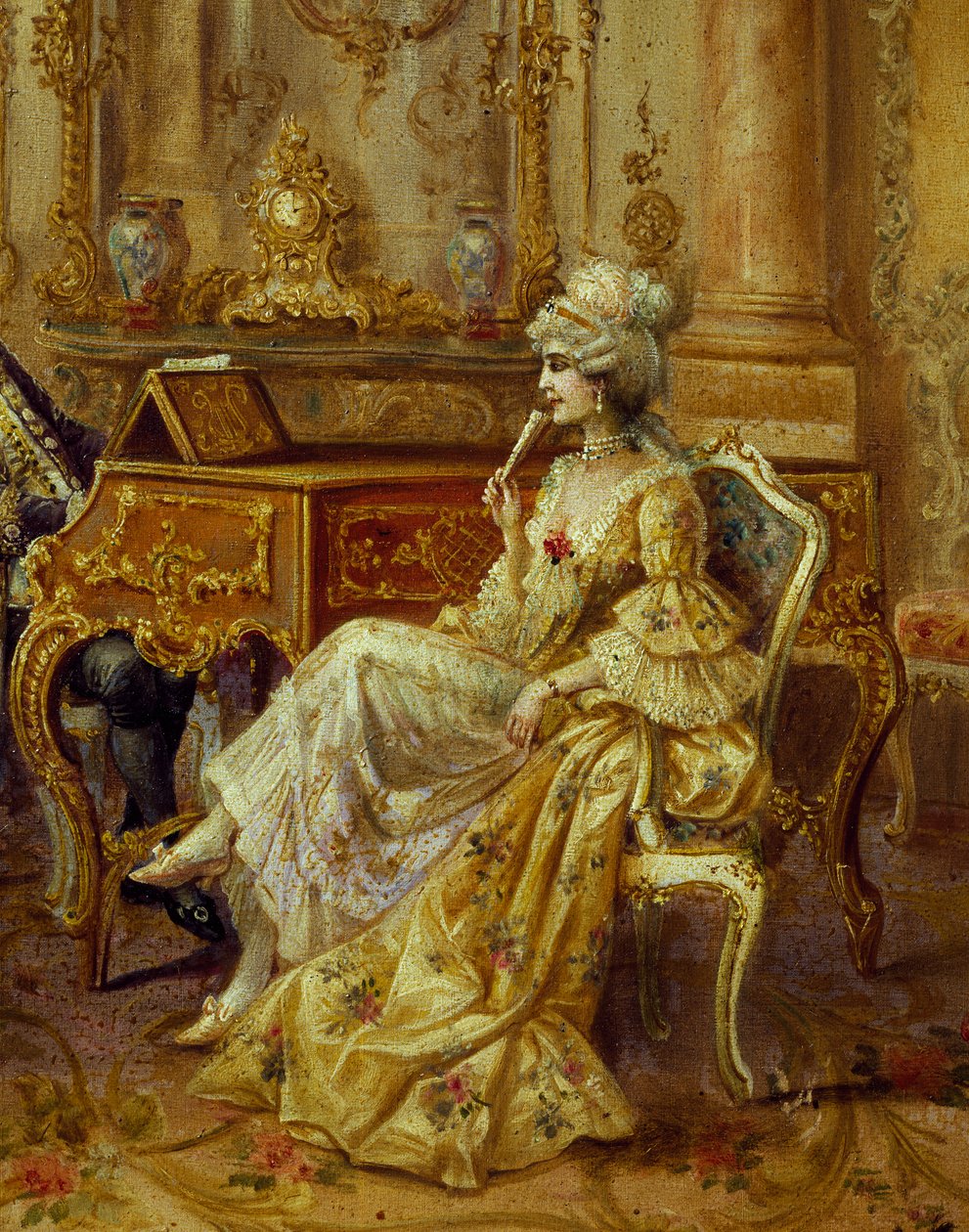 At piano (detail) by August Stephan Sedlacek