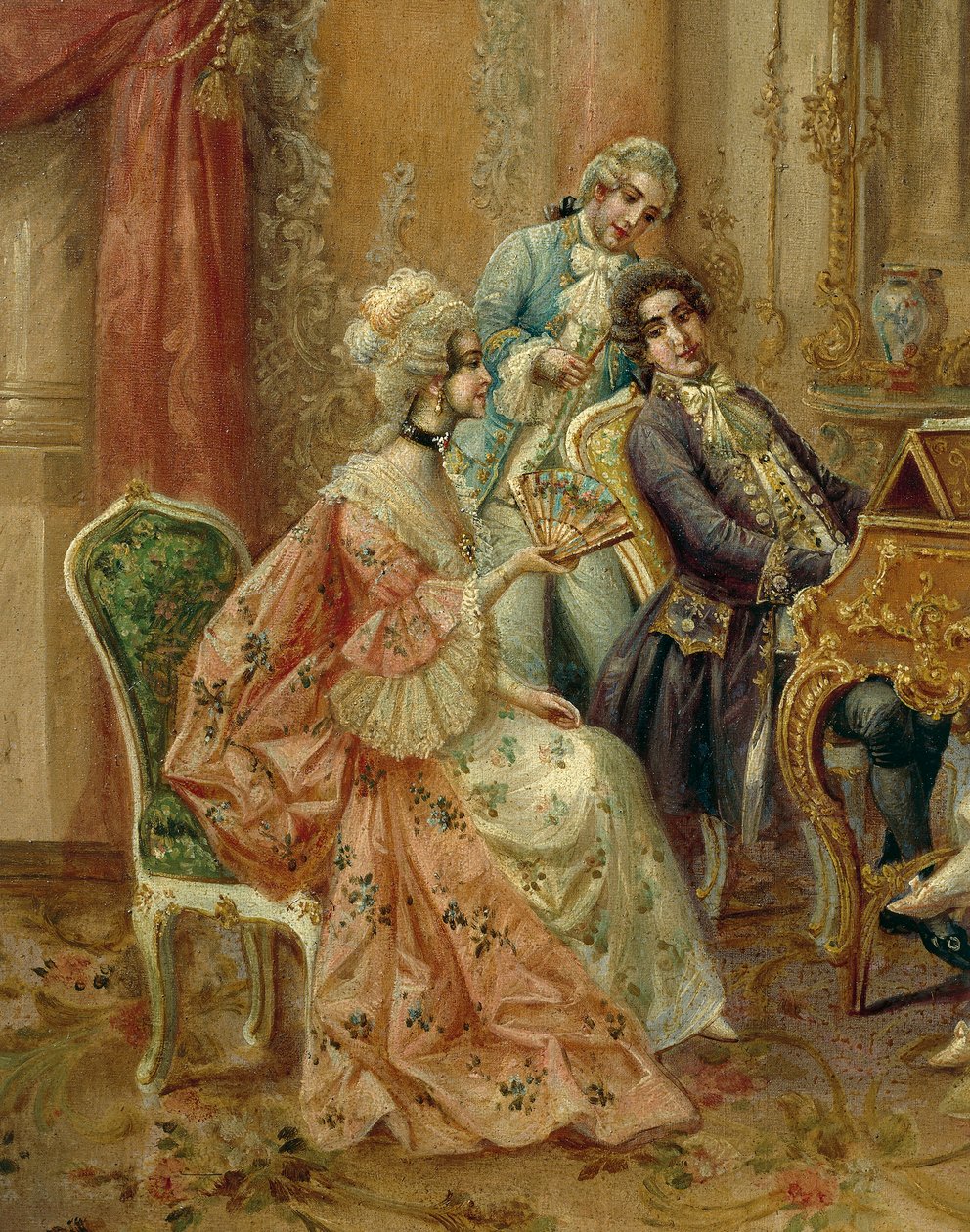 At piano (detail) by August Stephan Sedlacek