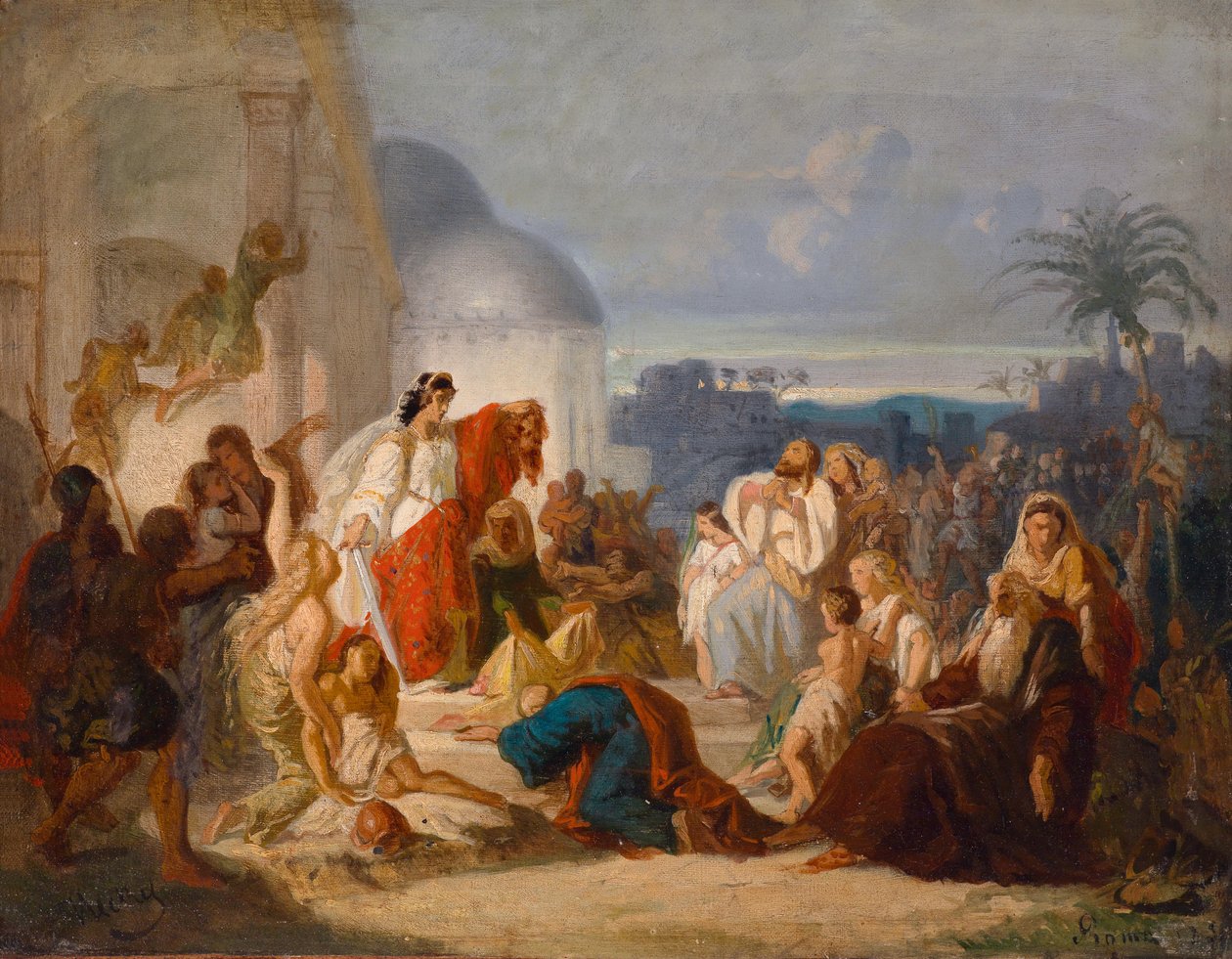 Judith Shows the Bethulians the Severed Head of Holofernes by August von Heckel