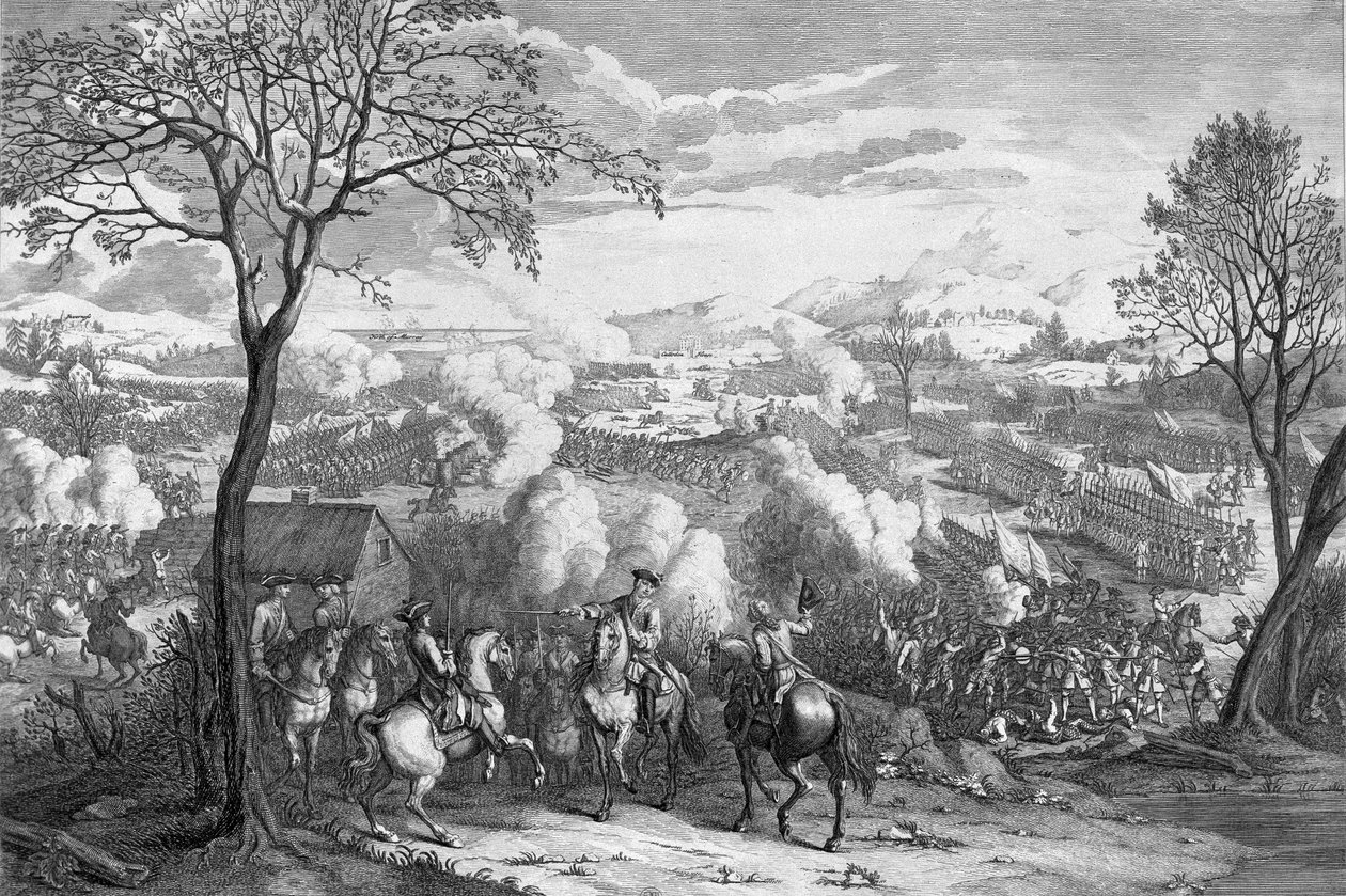 The Battle of Culloden, Engraved by Luke Sullivan by August von Heckel