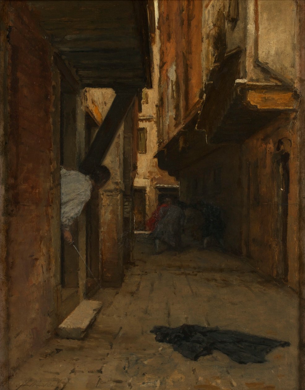 Street Fight in a Venetian Alley by August von Pettenkofen
