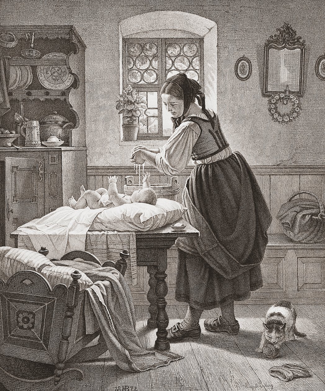 The Toilette. 19th Century Childcare by Augusta Ludwig