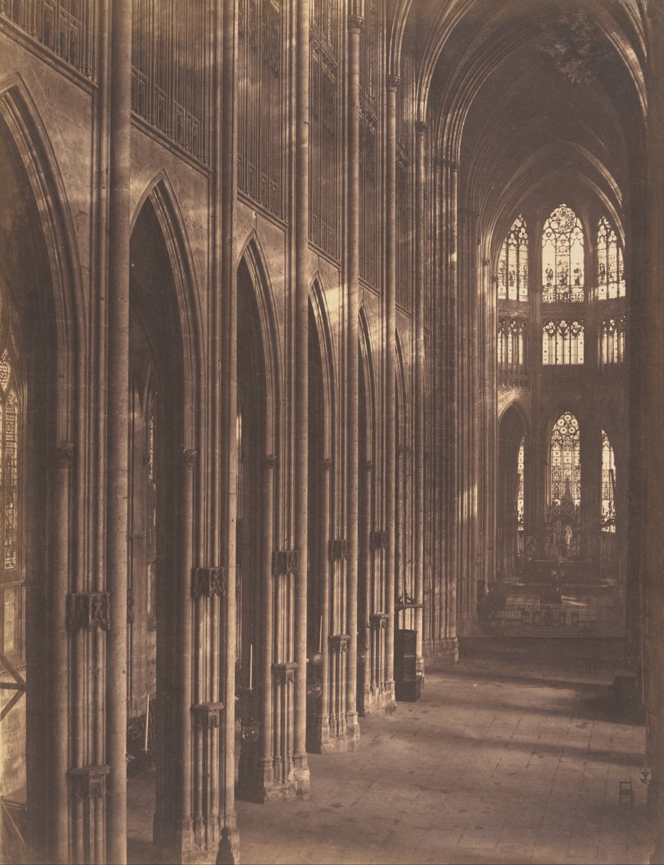 Rouen, Interior of the Church of Saint-Ouen by Auguste Rosalie Bisson