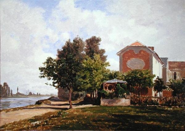 The Cabaret Maurice at Bougival by Auguste Paul Charles Anastasi