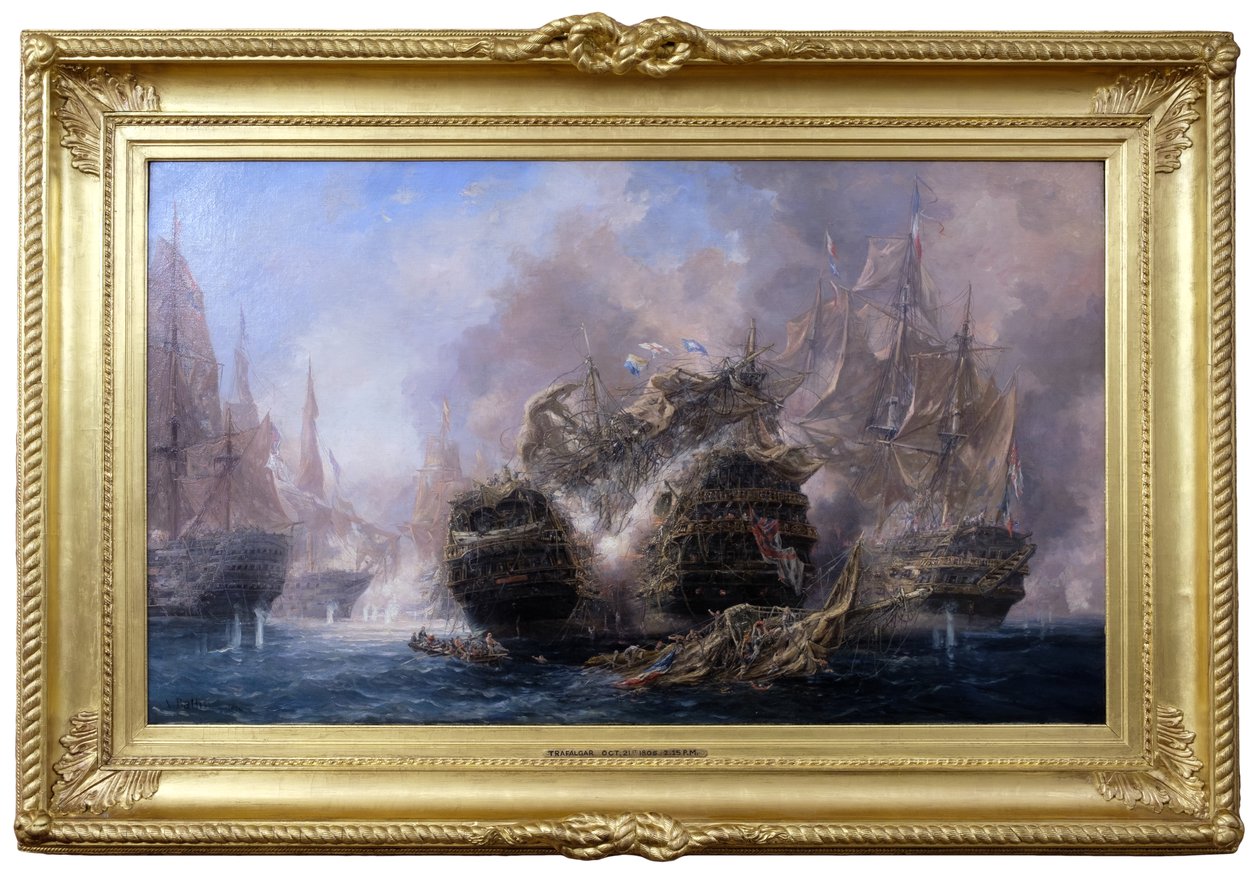 The Battle of Trafalgar, Oct. 21st 1805, 2.15 P.M. The Aftermath by Auguste Ballin