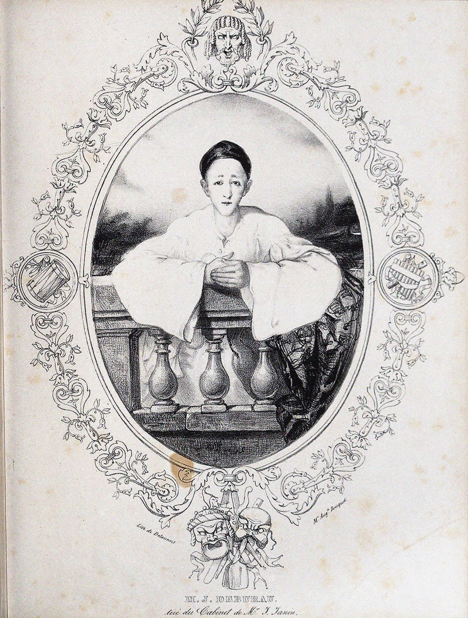 Jean-Gaspard Deburau as Pierrot by Auguste Bouquet