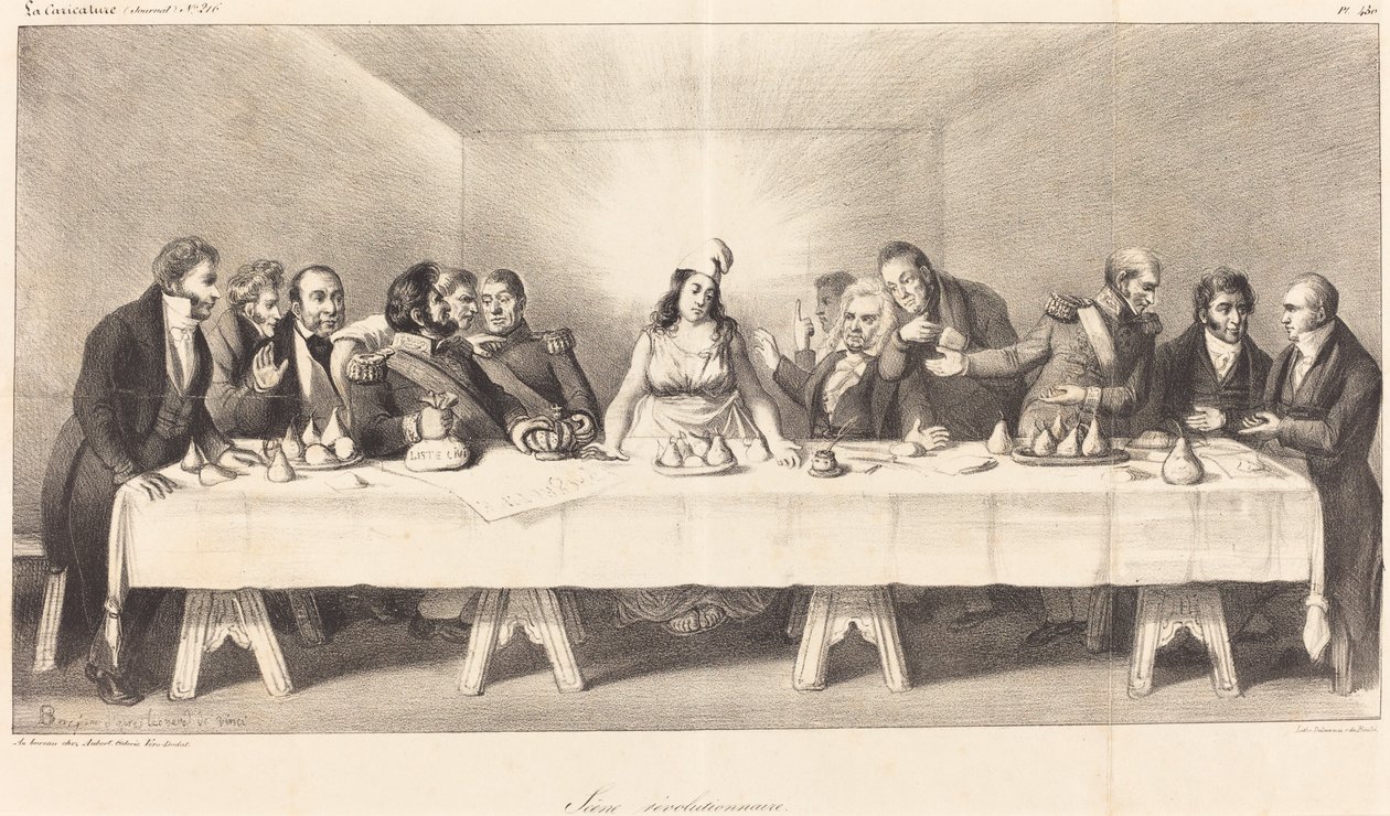 Revolutionary Scene: Parody on the Last Supper by Auguste Bouquet