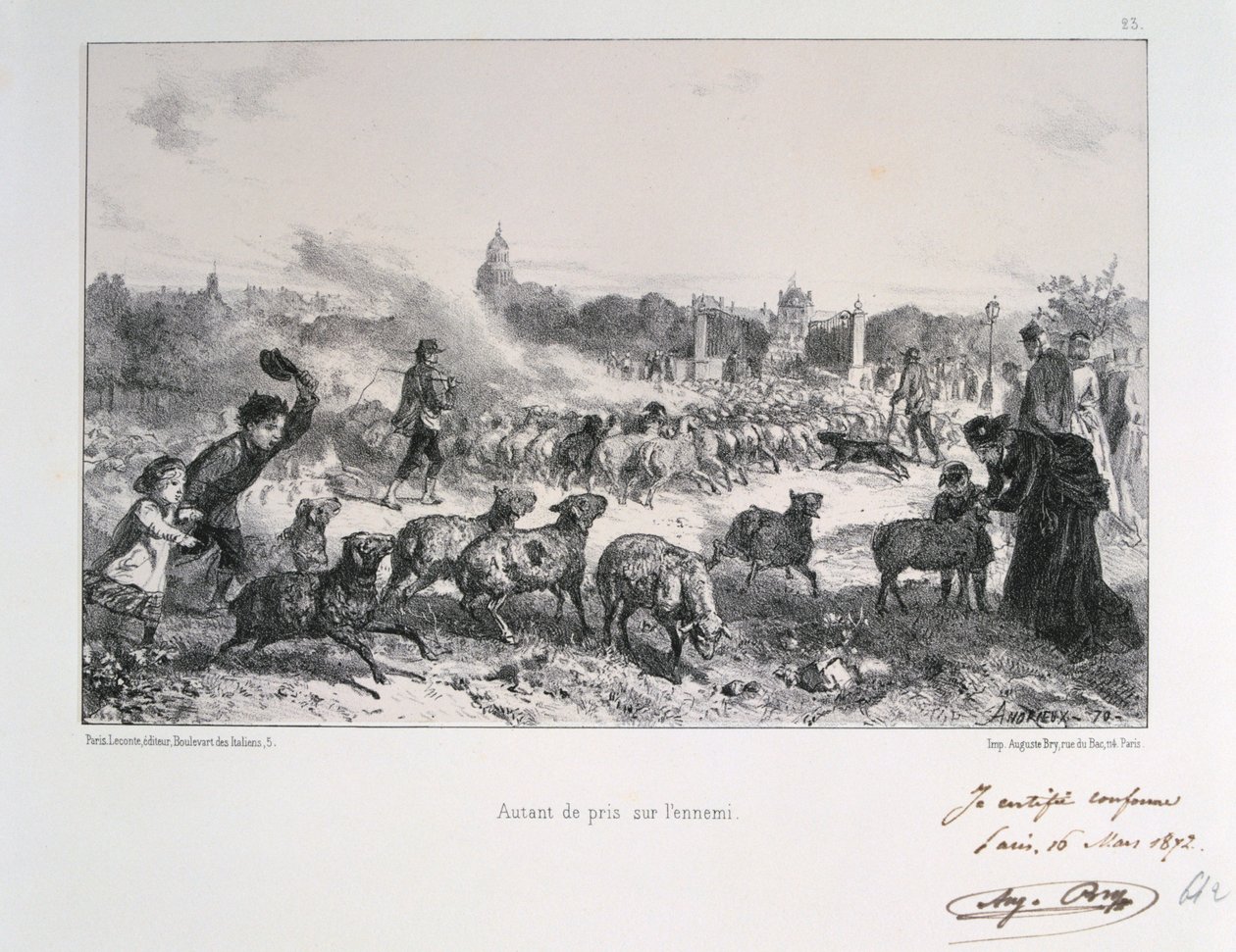 Autant de pris de lennemi, Franco-Prussian War by Auguste Bry