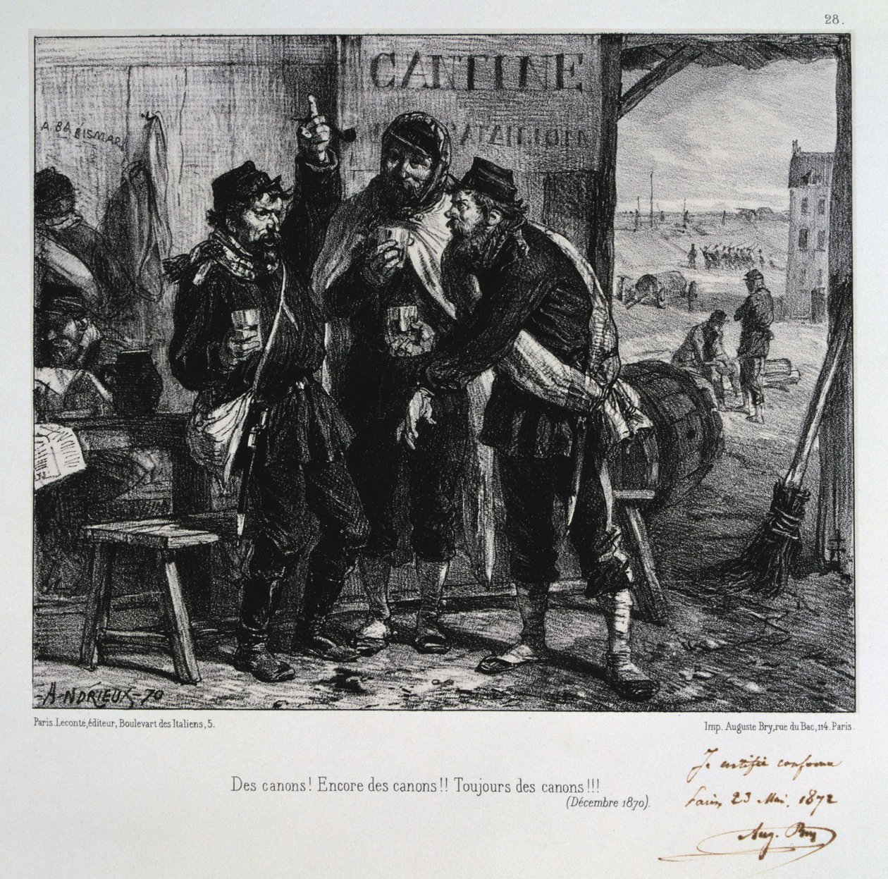 Des canons! Encore des canons!! Toujours des canons!!! Siege of Paris, December 1870 by Auguste Bry