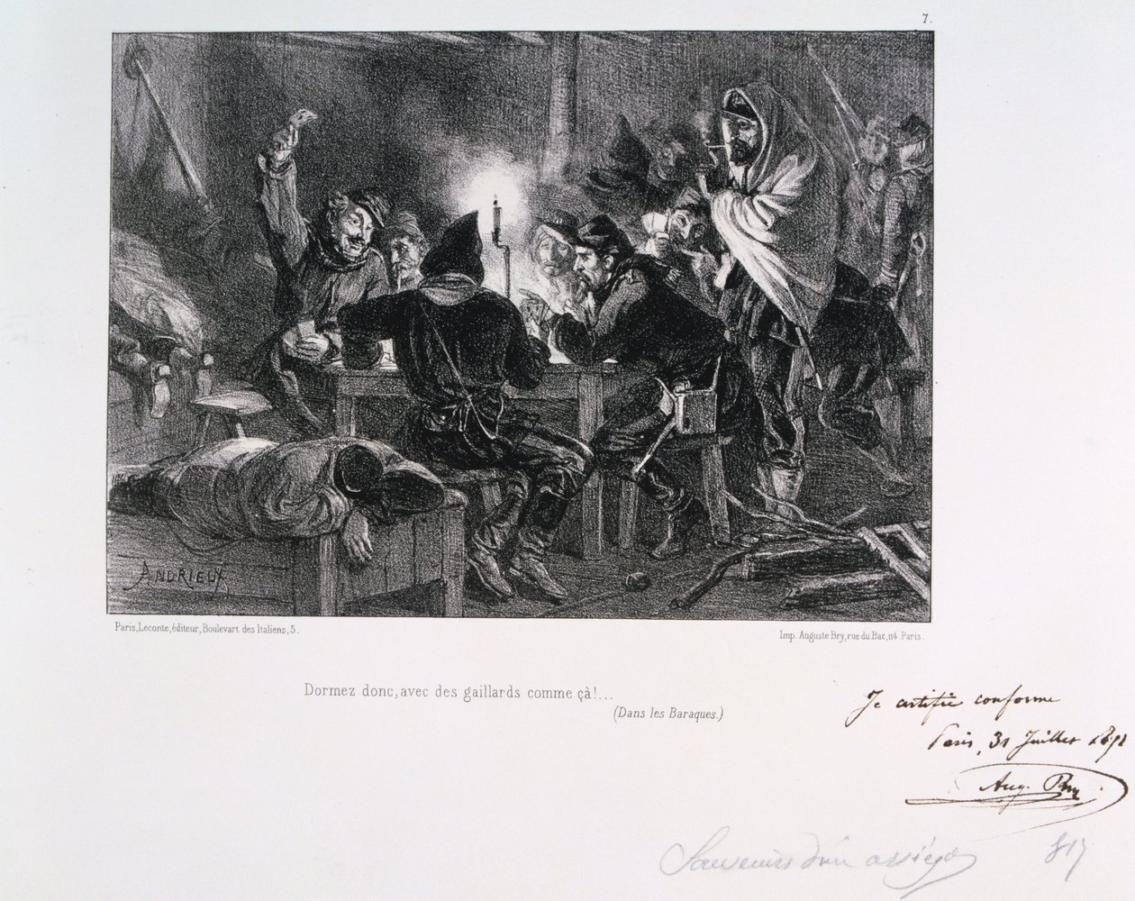Sleep then, with fellows like that!, Siege of Paris, 1870-1871 by Auguste Bry