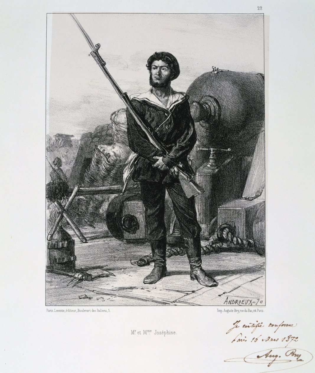 M et Mme Josephine, Siege of Paris, Franco-Prussian War, 1870-1872 by Auguste Bry