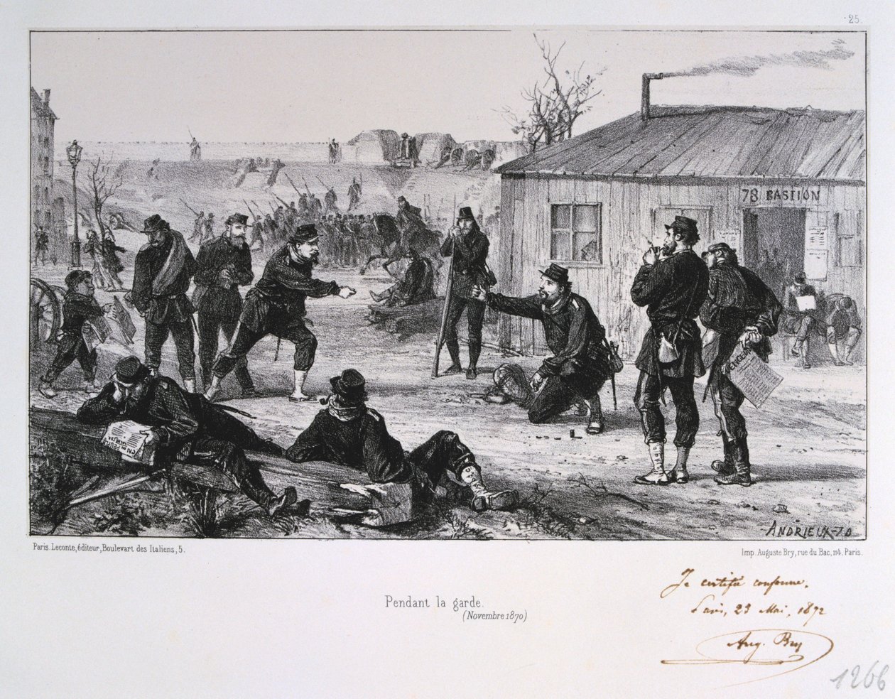 Pendant la Garde, Siege of Paris, Franco-Prussian War by Auguste Bry
