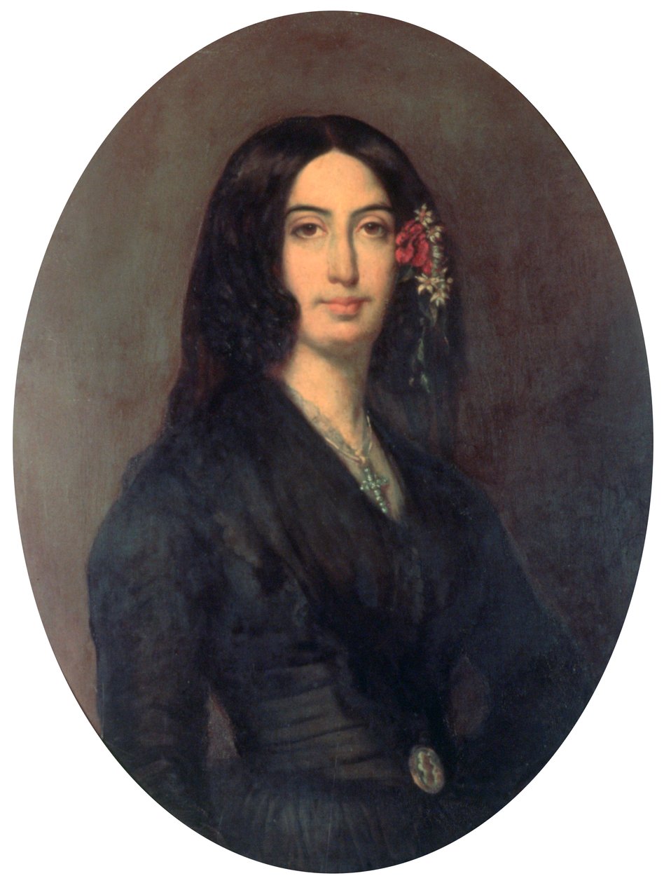 George Sand, French Novelist and Early Feminist, c1845 by Auguste Charpentier