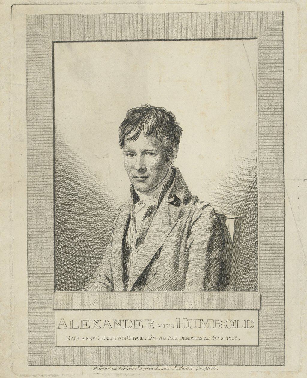 Portrait of Alexander von Humboldt, 1805 by Auguste Gaspard Louis Desnoyers