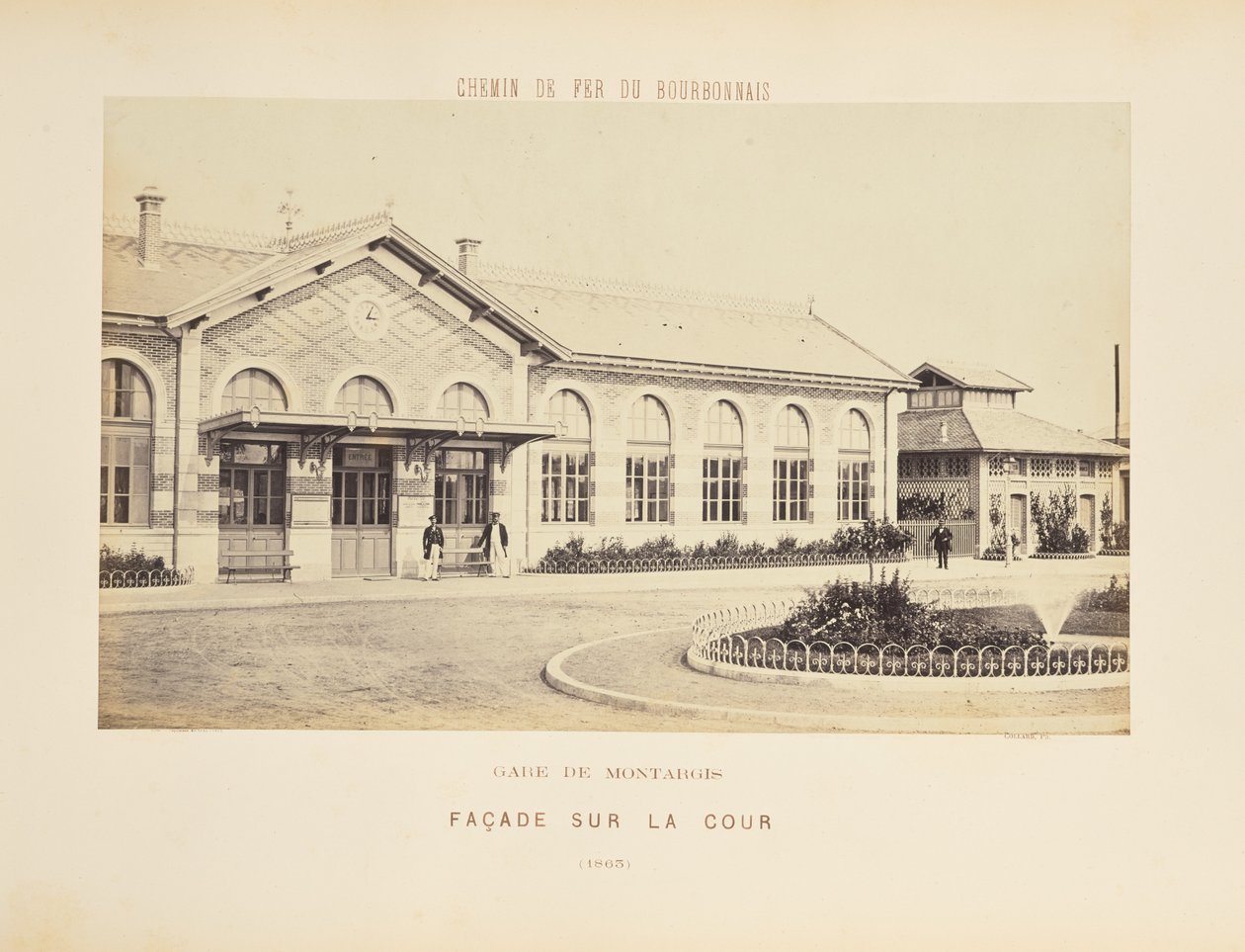 Montargis Station, Facade on the Courtyard by Auguste Hippolyte Collard