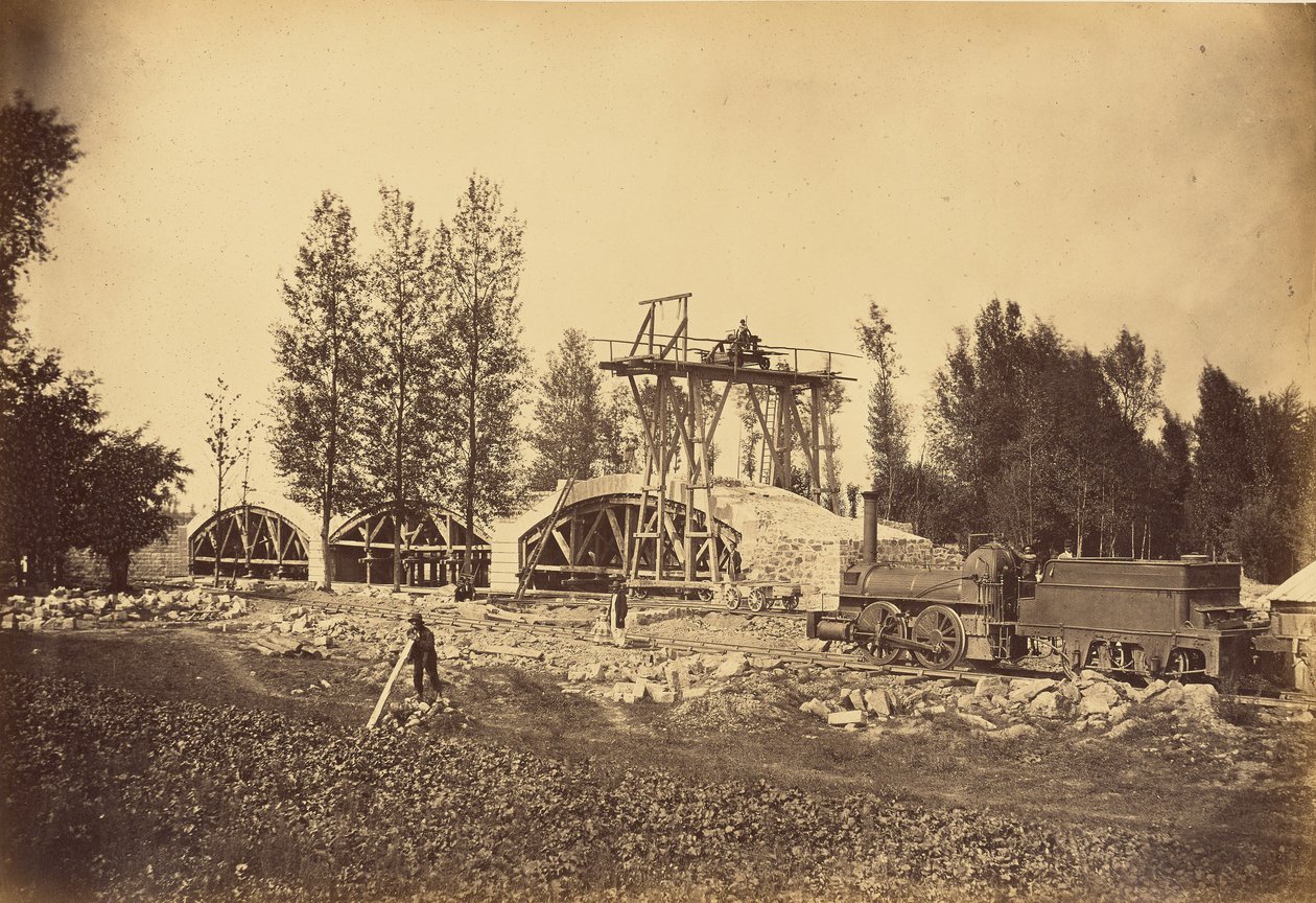 Viaduct over the Bonson (Loire Valley) by Auguste Hippolyte Collard