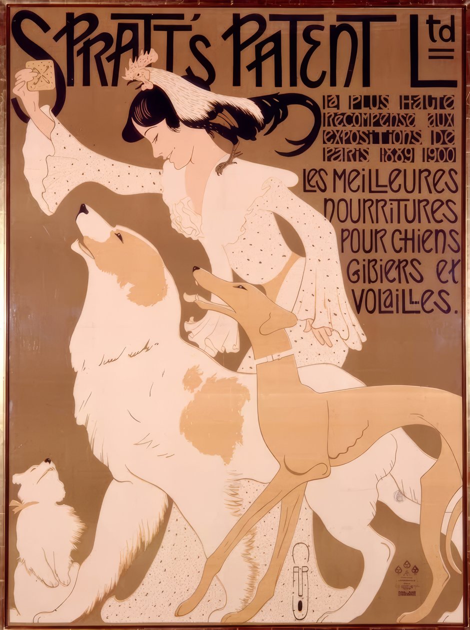 Poster Advertising for Dog Food by Auguste Jean Baptiste Roubille