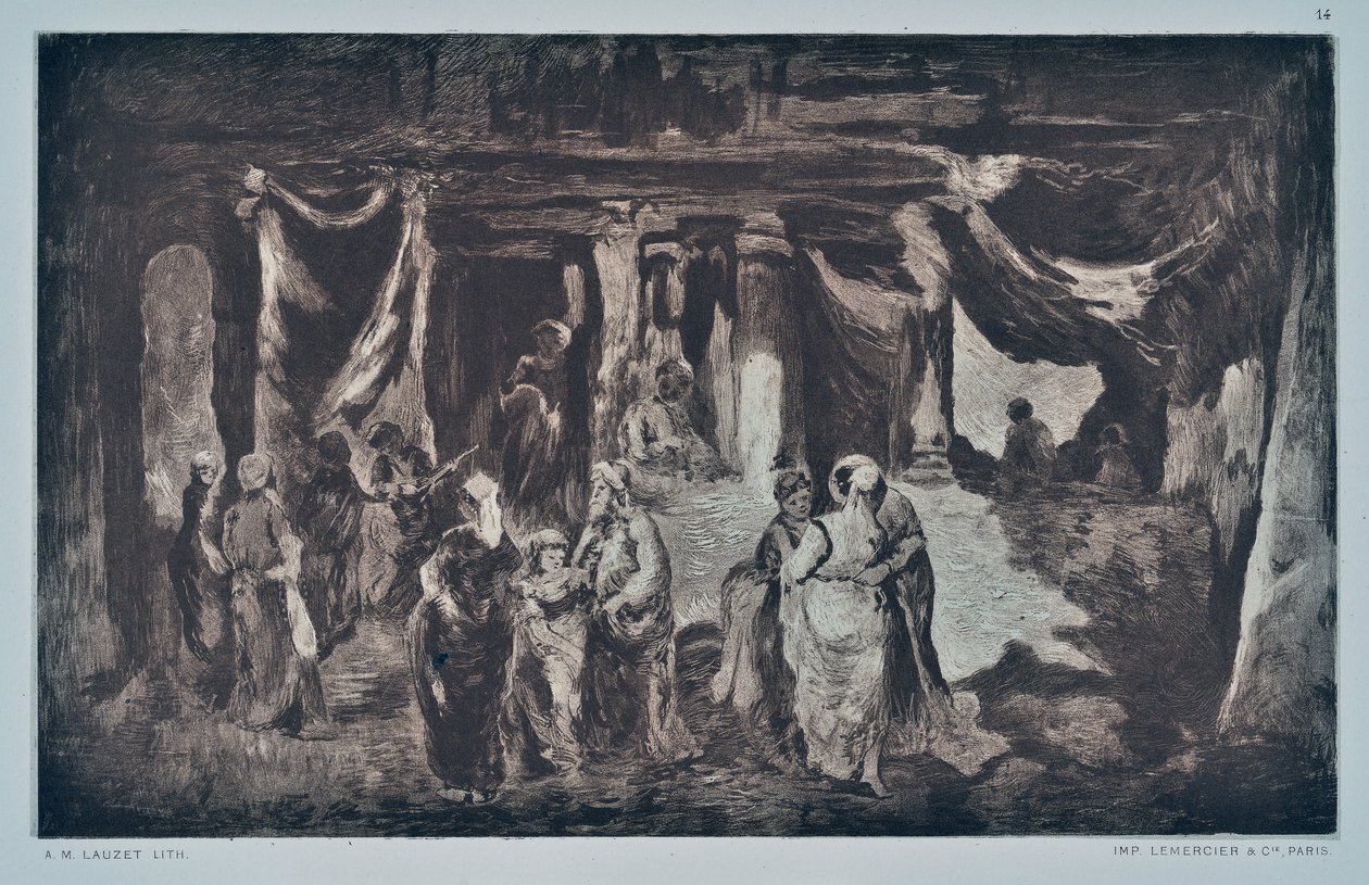 Bazaar in the Orient by Auguste Lauzet