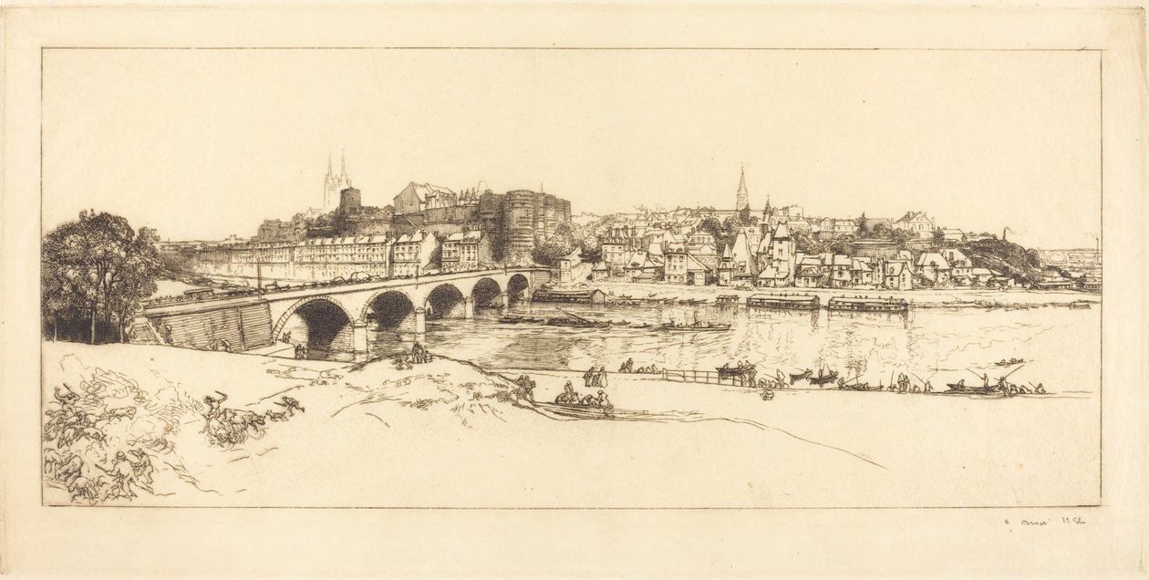 Angers - Panoramic View by Auguste Lepere