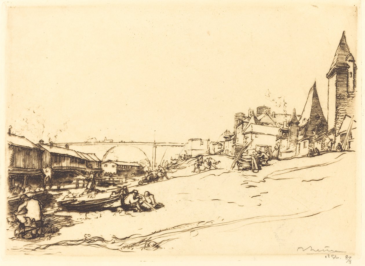 Angers - The House of the King of Poland by Auguste Lepere