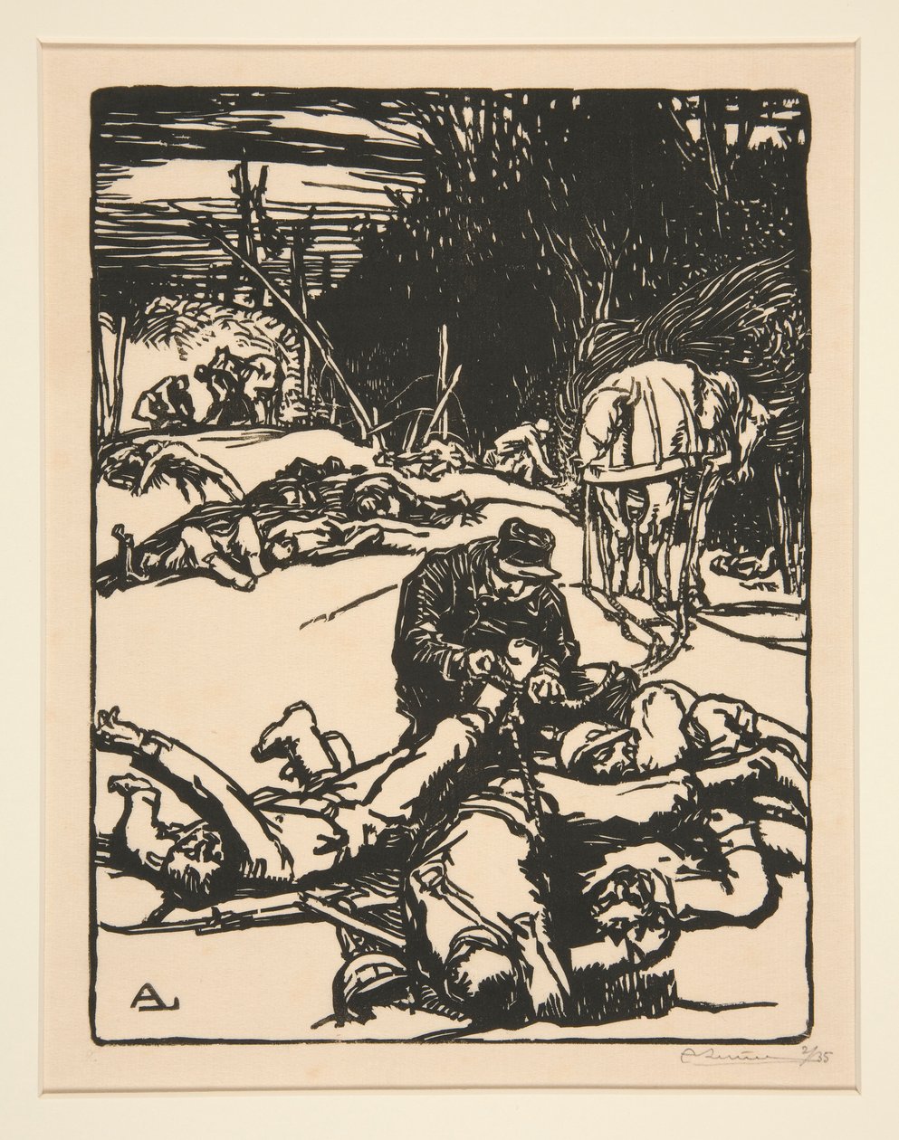 After the Battle, from La Guerre de 1914, First Series, No.14 by Auguste Lepere