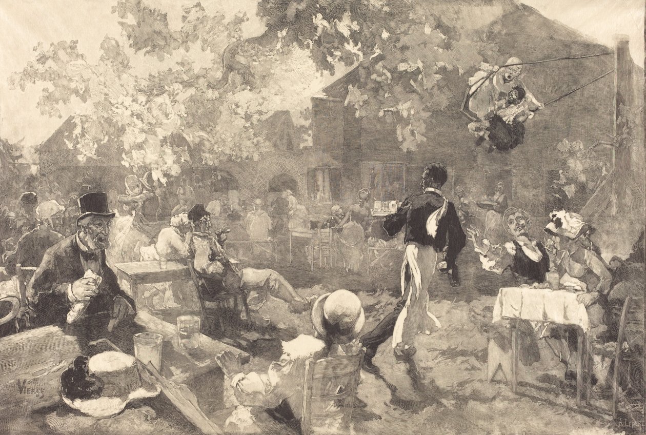 Au Coq des Bruyeres, 1888 by Auguste Lepere