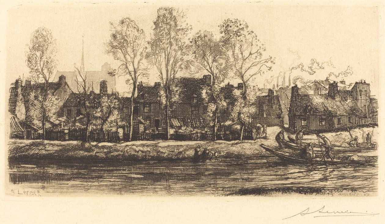 Banks of the Somme at Amiens by Auguste Lepere