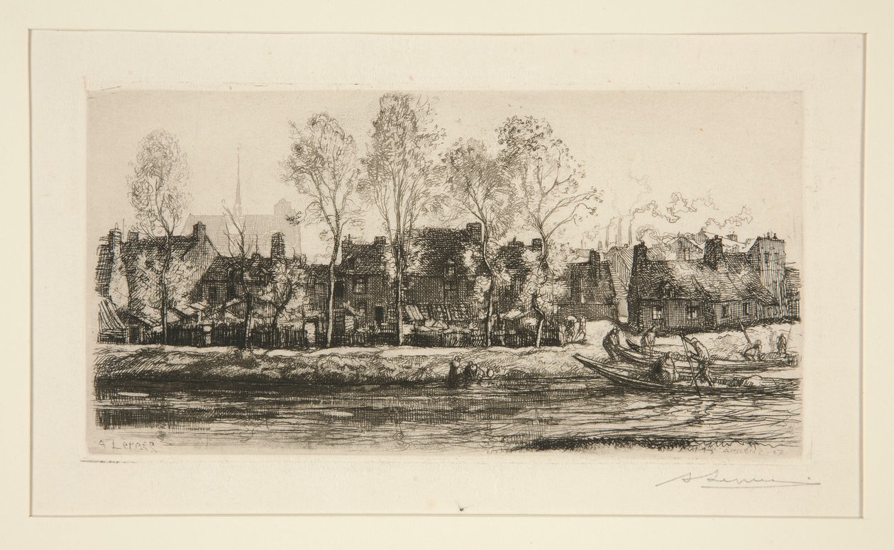 Banks of the Somme at Amiens by Auguste Lepere