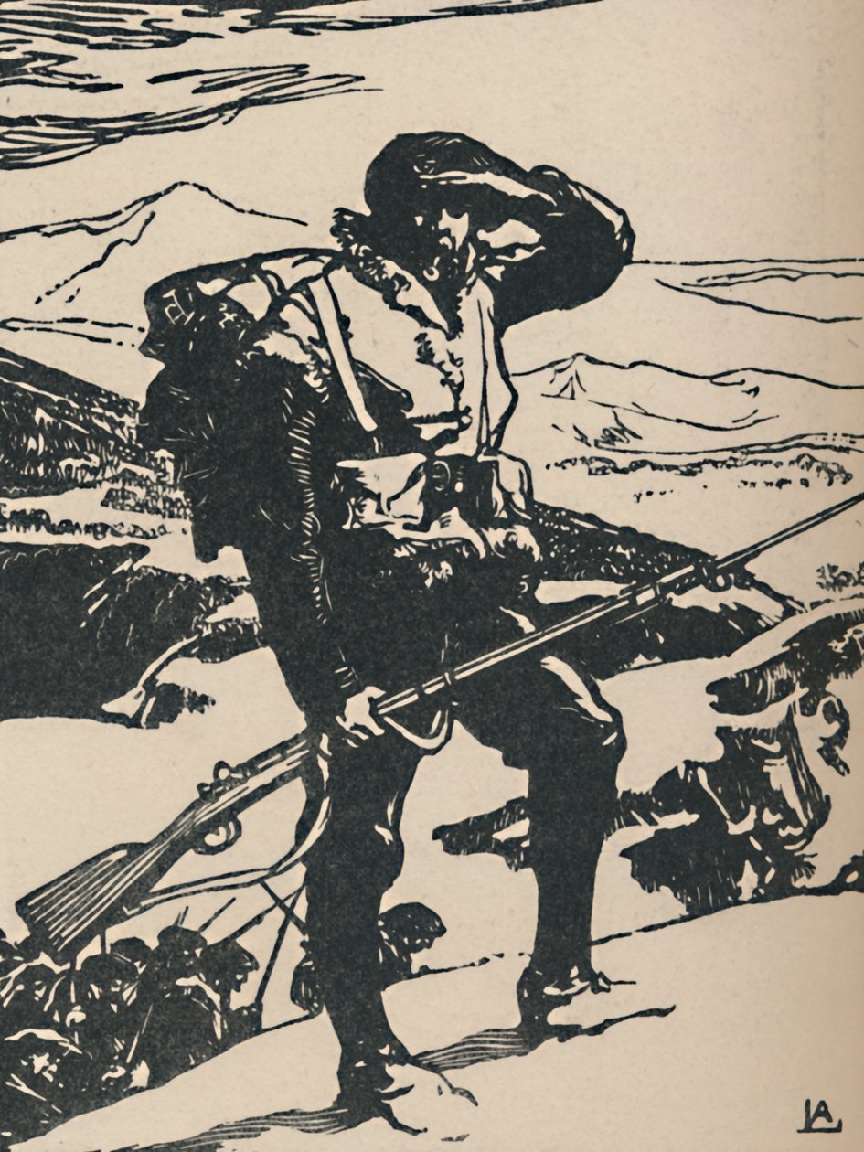 Chasseur Alpin Looking at the Rhine Plain, 1919 by Auguste Louis Lepère