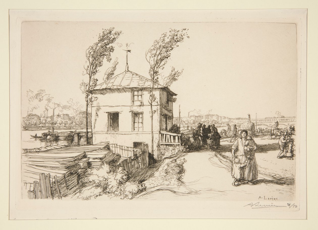 The Tavern, Route de Billancourt by Auguste Lepere