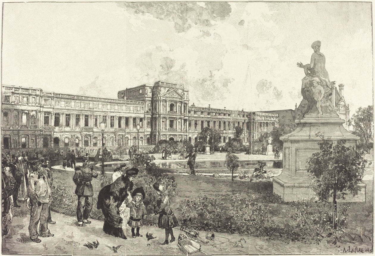 The Ruins of the Palais des Tuilleries Before Their Demolition by Auguste Lepere