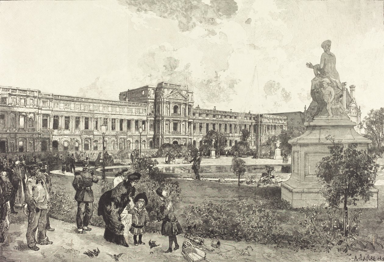 The Ruins of the Palais des Tuilleries before their Demolition by Auguste Lepere