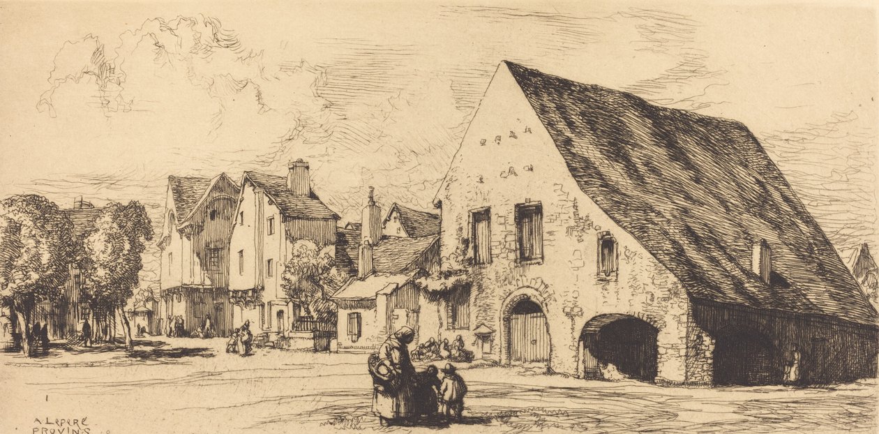 Provins Seine et Marne, 1910 by Auguste Lepere