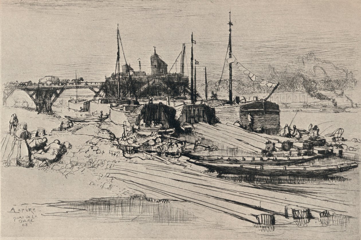 Public Waste Dump, Quai de la Gare, 1915 by Auguste Louis Lepère