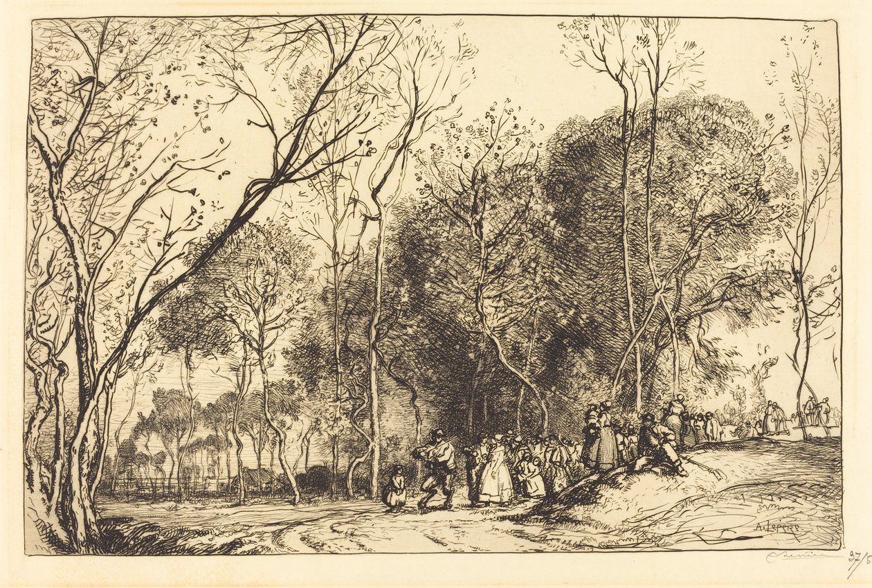 Summer in Saint-Martin, the Past Nuptials by Auguste Lepere