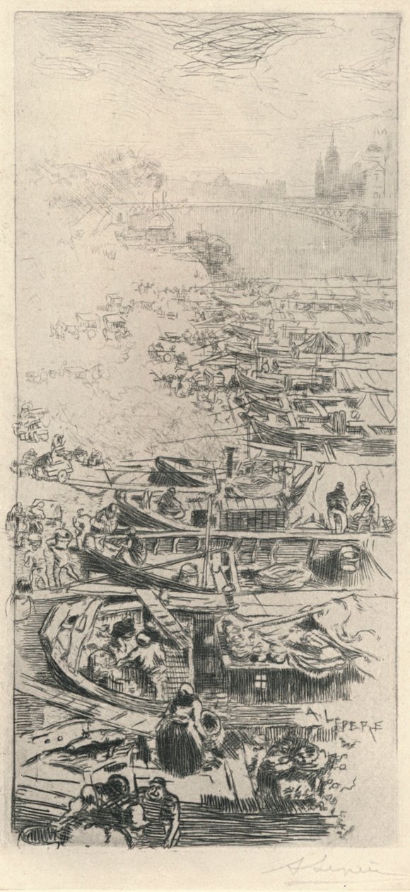 The Apple Market, 1915 by Auguste Louis Lepère