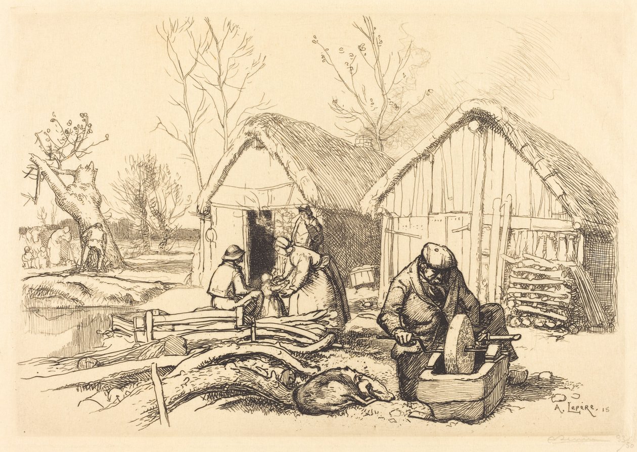 The House of the Woodcutter, Vendee, 1915 by Auguste Lepere