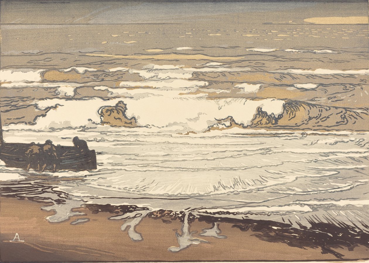 Unfurled Waves, Flood of September, 1901 by Auguste Lepere