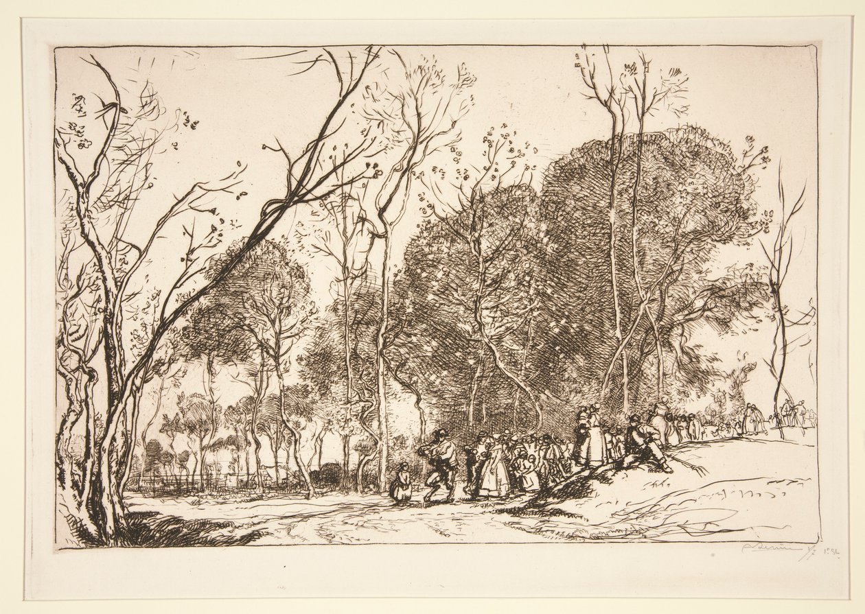 Summer of Saint-Martin, the Past Nuptials by Auguste Lepere