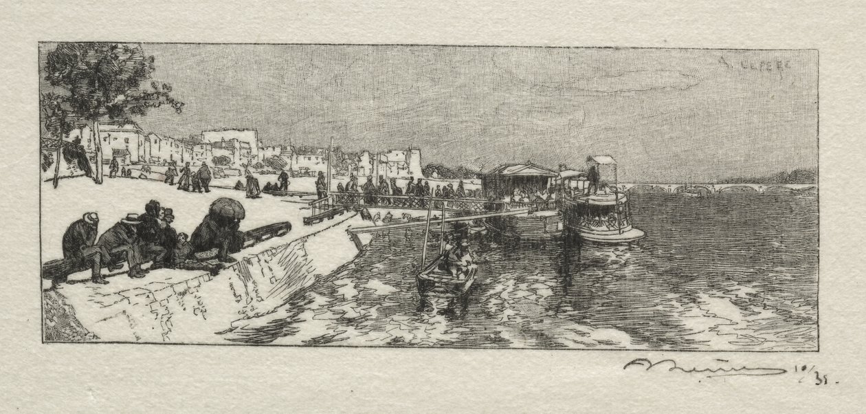 Bercy Pier by Auguste Louis Lepère