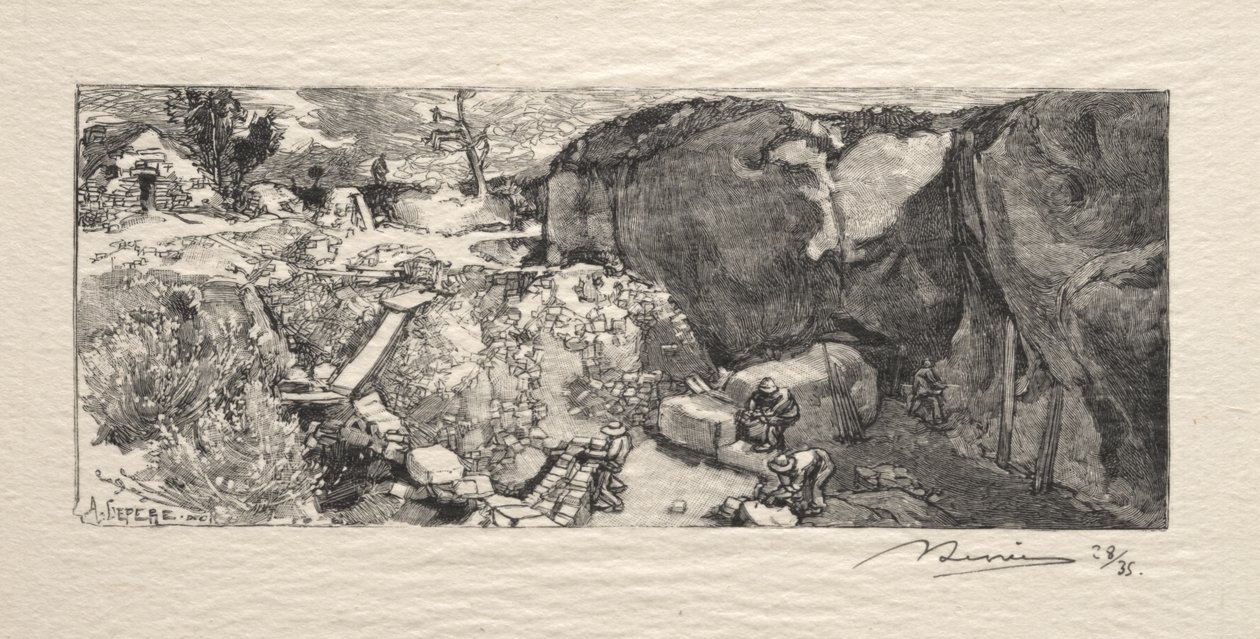 The Sandstone Quarry by Auguste Louis Lepère