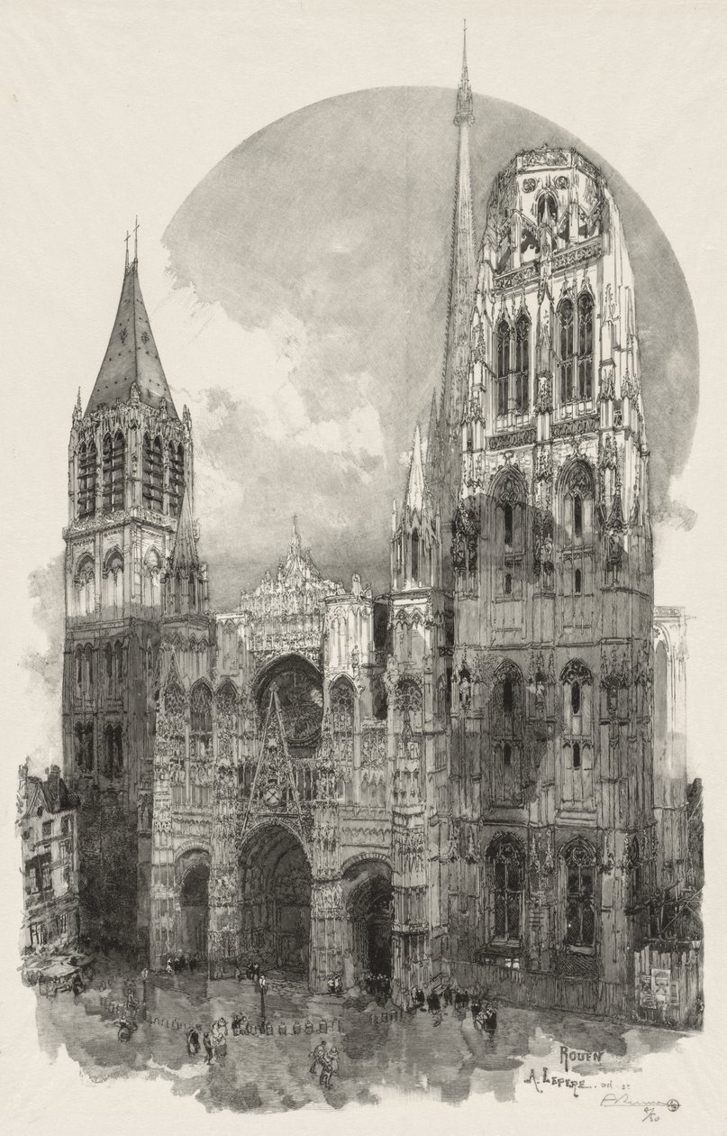 Rouen Illustrated: The Cathedral of Rouen by Auguste Louis Lepère
