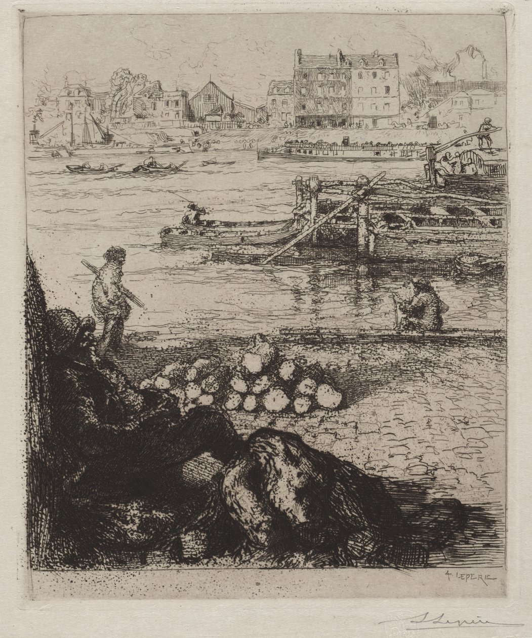 The Docker: Quai de la Gare by Auguste Louis Lepère