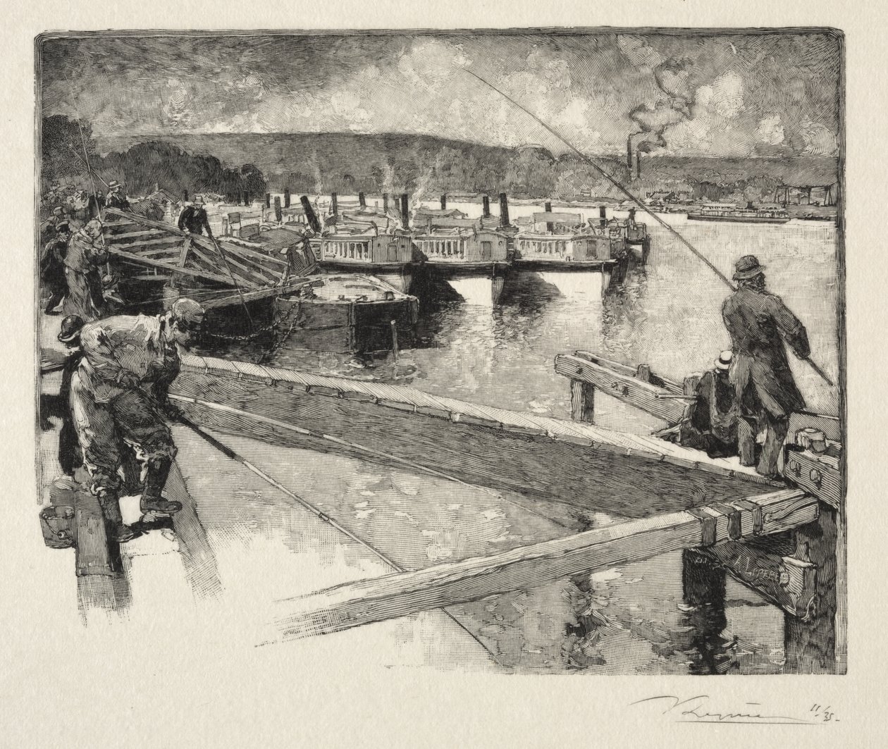 The Boat Garage by Auguste Louis Lepère
