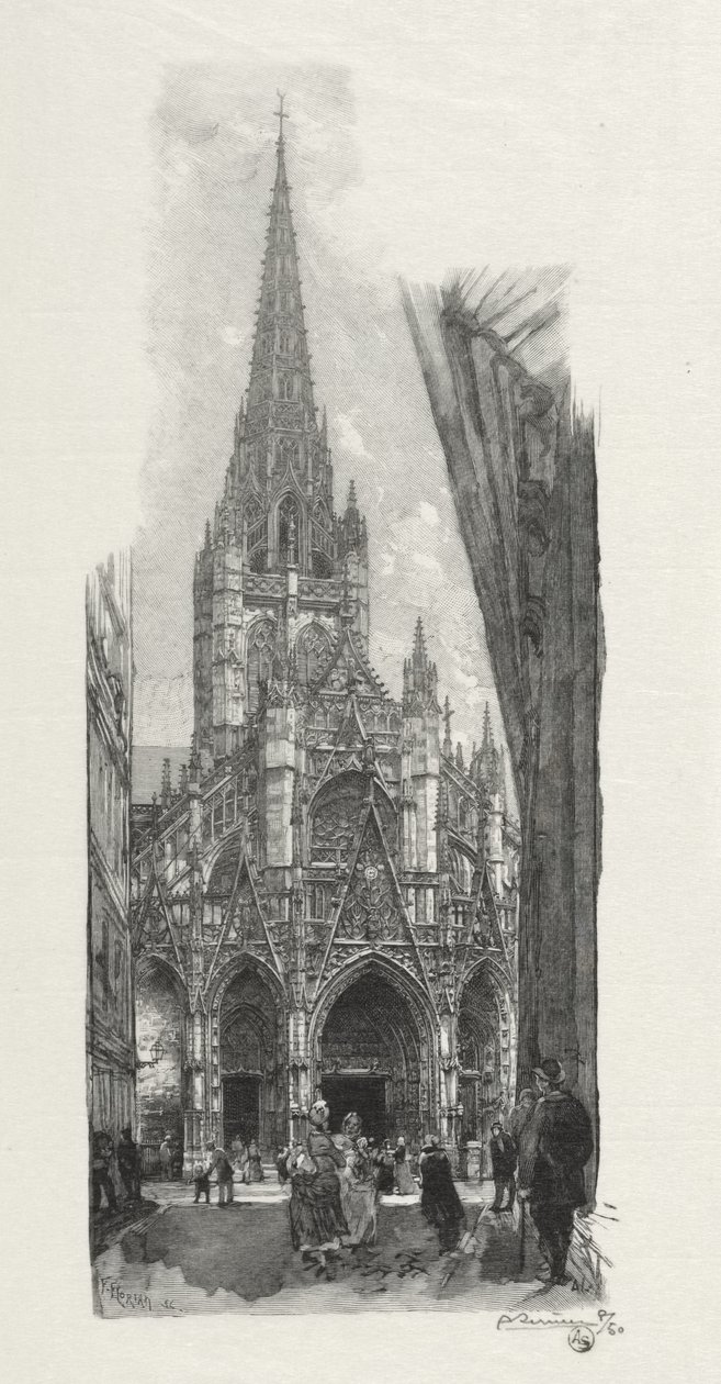 Rouen Illustrated: Saint Maclon Church by Auguste Louis Lepère