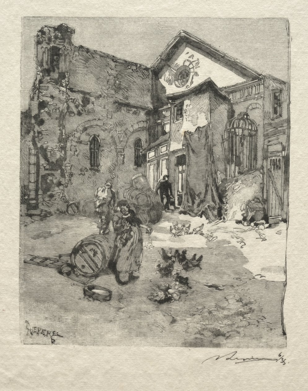 St. Julien the Poor: The Portal by Auguste Louis Lepère