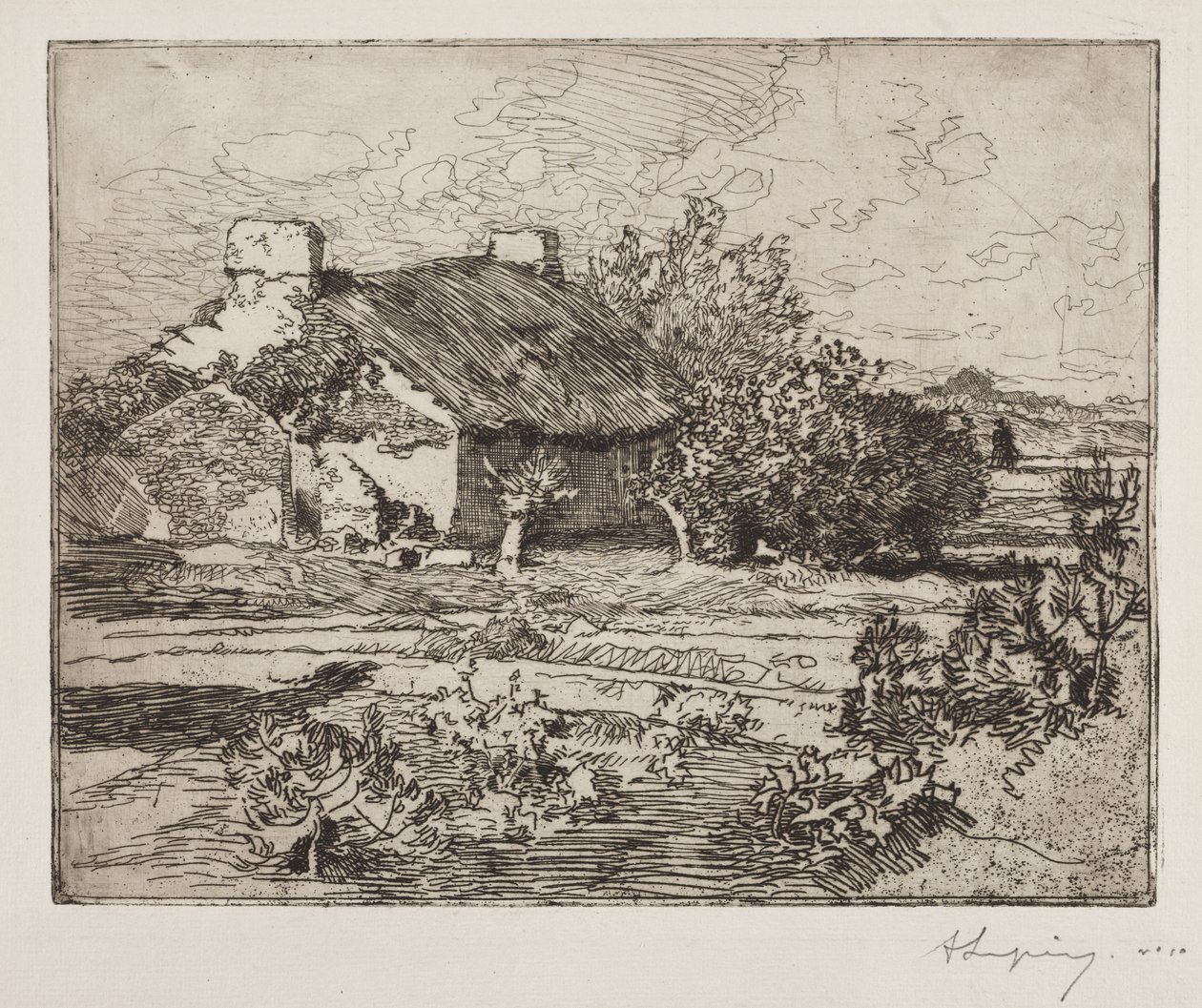 Old Bourrine, House of the Marsh, Vendée by Auguste Louis Lepère