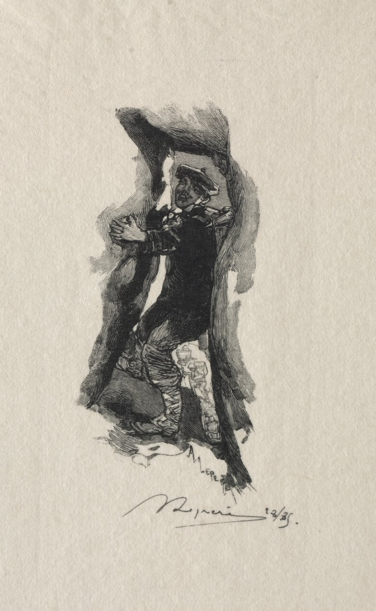At the Sept-Cavernes Pass by Auguste Louis Lepère