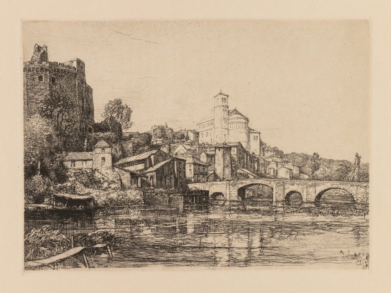 Auguste Lepère: Clisson Loire-Maritime by Auguste Louis Lepère