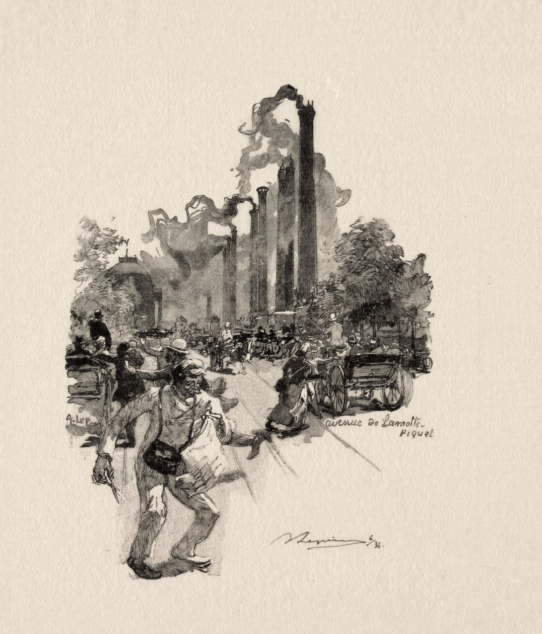 Lamotte-Piquet Avenue by Auguste Louis Lepère